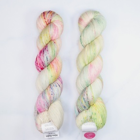 Wavy Waltz Shawl Set in Yummy 2-Ply: Sequins and Fringe