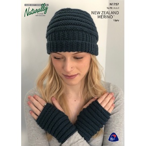 Beanie Mitts Kit in NZ Merino 12ply