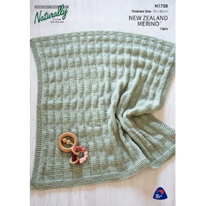Baby Blanket Kit in NZ Merino 12ply