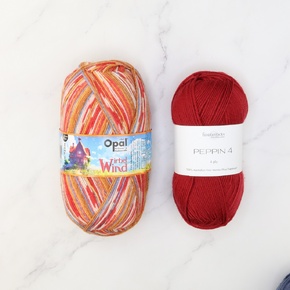 Botanic Shawl Yarn Kit: Wirbelwind 11473 Geranium