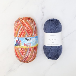 Botanic Shawl Yarn Kit: Wirbelwind 11473 Jeans