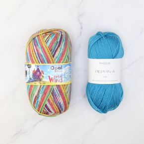 Botanic Shawl Yarn Kit: Wirbelwind 11474 Teal 