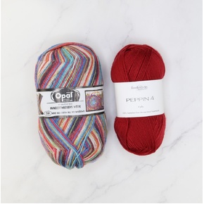 Botanic Shawl Yarn Kit: Hundertwasser 970 Geranium