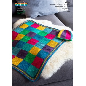 Sesia K3002 Paintbox Pram Blanket & Beanie Pattern