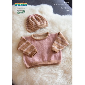 Sesia K3004 Baby Chino Sweater & Beanie Pattern
