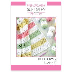 Sue Daley Designs Crochet Filet Flower Blanket Pattern