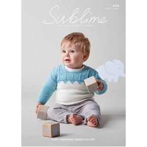 Sirdar Cashmere Merino Silk DK 6138 Baby Jumper Pattern