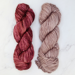 Tundra Scarf Kit in Fiori Grande + DK IV: Crushed Cherry/Abalone
