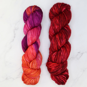 Tundra Scarf Kit in Fiori Grande + DK IV: Jam Jumble/Cherry Jam