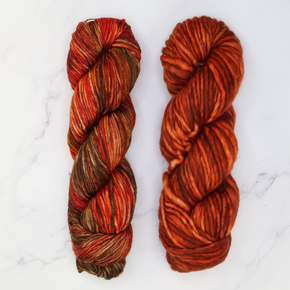 Tundra Scarf Kit in Fiori Grande + DK IV: Sequoia/Raw Siena