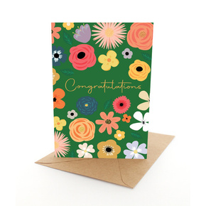 Greeting Card: Floral Congratulations