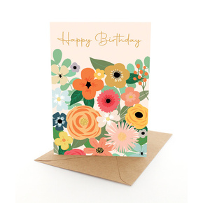 Greeting Card: Peach Birthday