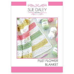 Sue Daley Designs Crochet Filet Flower Blanket Kit