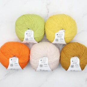 Shawlography Kit in Bellissimo 4ply Merino: Citrus