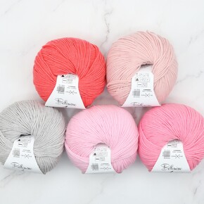 Shawlography Kit in Bellissimo 4ply Merino: Watermelon Blush