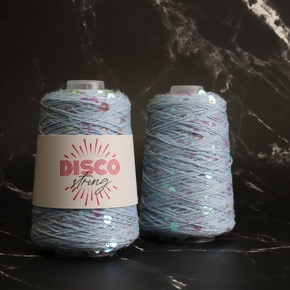 Stitch Lane Yarns Disco String: 48 Blue Shimmer