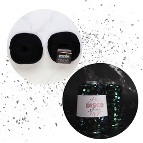 Sparkles Tee Yarn Set: Boogie Nights Black, sizes 4-5
