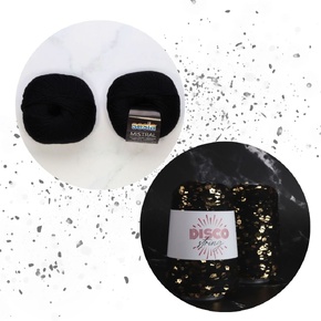 Sparkles Tee Yarn Set: Velvet After Dark, sizes 1-2