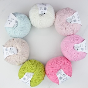 Baby Blanket Kit Knit/Crochet - Woollen : 4ply Cottagecore