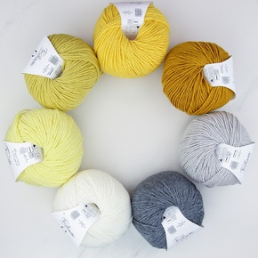 Baby Blanket Kit Knit/Crochet - Woollen : 8ply Grellow