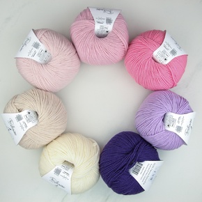 Baby Blanket Kit Knit/Crochet - Woollen : 4ply All the Pinks