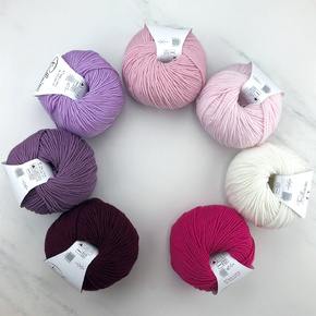Baby Blanket Kit Knit/Crochet - Woollen : 8ply Perfectly Pink