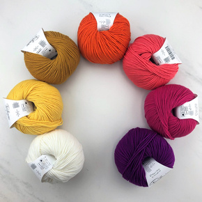 Baby Blanket Kit Knit/Crochet - Woollen : 8ply Tropical