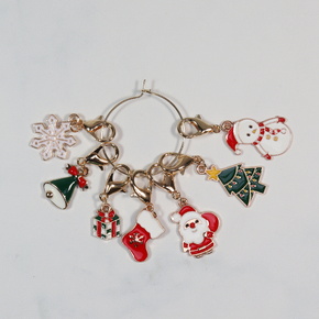 by Skein Sisters Enamel Stitch Markers: Merry Christmas!
