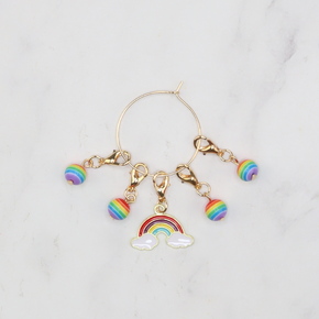 by Skein Sisters Enamel Stitch Markers: Rainbow 
