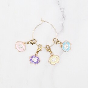 by Skein Sisters Enamel Stitch Markers: Woolly Sheep