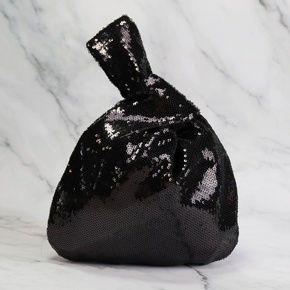 by Skein Sisters Knot Project Bag Sequinned: Black