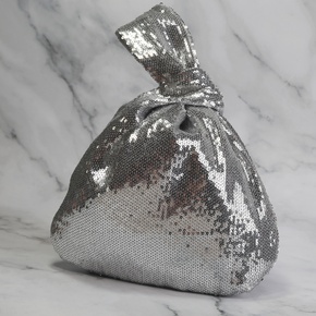 by Skein Sisters Knot Project Bag Sequinned: Silver