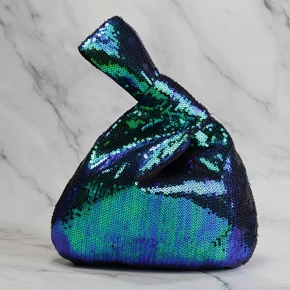 by Skein Sisters Knot Project Bag Sequinned: Teal