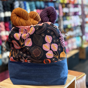 By Skein Sisters Project Bag: Native Pods Pink Large