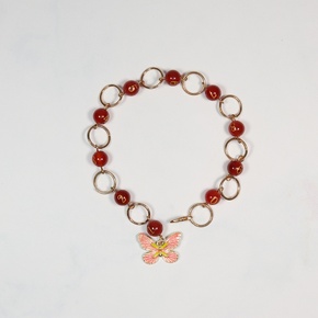 by Skein Sisters Number Chain Row Counter: Pink Butterfly Large