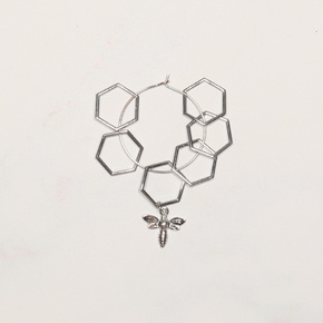 by Skein Sisters Honeycomb Stitch Markers: Silver