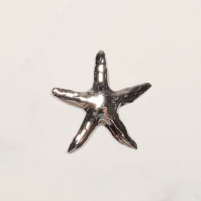 by Skein Sisters Shawl Pin Brooch Starfish: Silver Metal