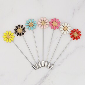 by Skein Sisters Shawl Pin - Enamel Daisy