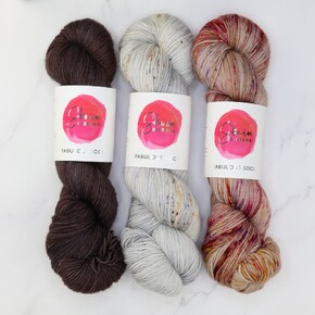 Fiber Fest Yarn Set in Fabulous Sock: Macchiato A