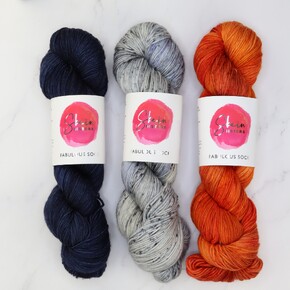 Fiber Fest Yarn Set in Fabulous Sock DYED TO ORDER 13/05/2025: Disco Inferno