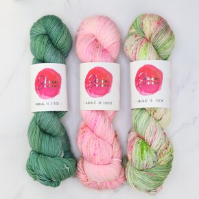 Fiber Fest Yarn Set in Fabulous Sock DYED TO ORDER 13/05/2025: Watermelon