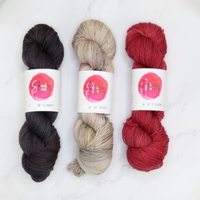 Skein Sisters Fabulous Sock 3 Skein Set: Red Rattler A