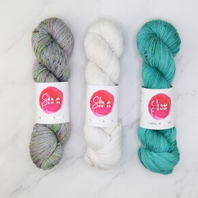 Skein Sisters Fabulous Sock 3 Skein Set: Glacier DYED TO ORDER