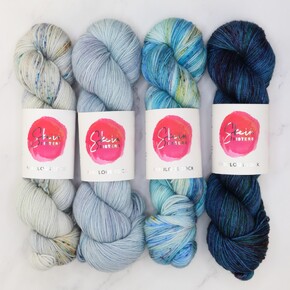 Skein Sisters Fabulous Sock 4 Skein Gradient Set: Oceanic A