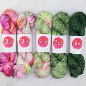 Skein Sisters Fabulous Sock 5 Skein Gradient Set: Watermelon A