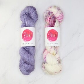 Westknits MKAL 2024 Go Go Dynamo Shawl Set in Fab Sock: Faded Moon