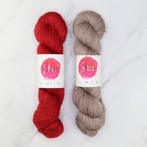 Westknits MKAL 2024 Go Go Dynamo Shawl Set in Fab Sock: Revenge