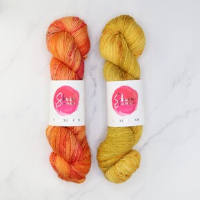 Westknits MKAL 2024 Go Go Dynamo Shawl Set in Fab Sock: Honey