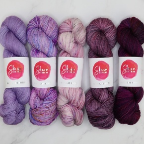 Glittering Snowscape Shawl Kit in Fabulous Sock: Jam Session A