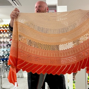 Glittering Snowscape Shawl Kit in Fabulous Sock